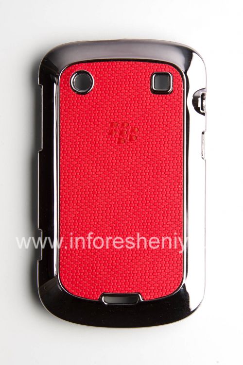 Photogallery for La bolsa de plástico cubierta con inserto de alivio para BlackBerry 9900/9930 Bold Touch, Metllik / rojo product