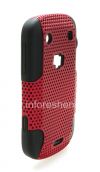 Photo 4 — ब्लैकबेरी 9900/9930 Bold टच के लिए बीहड़ छिद्रित कवर, काला / लाल