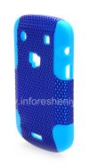 Photo 3 — La cubierta resistente perforado para BlackBerry 9900/9930 Bold Touch, Azul / Azul