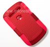 Photo 3 — Couvrir robuste perforés pour BlackBerry 9900/9930 Bold tactile, Rouge / rouge