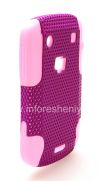Photo 3 — La cubierta resistente perforado para BlackBerry 9900/9930 Bold Touch, Rosa / púrpura