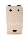 Photo 2 — Leather case cover with vertical opening for BlackBerry 9900/9930 Bold Touch, White, Texture "Carbon Fiber"