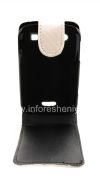 Photo 5 — Leather case cover with vertical opening for BlackBerry 9900/9930 Bold Touch, White, Texture "Carbon Fiber"
