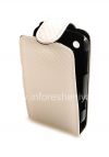 Photo 7 — Leather case cover with vertical opening for BlackBerry 9900/9930 Bold Touch, White, Texture "Carbon Fiber"