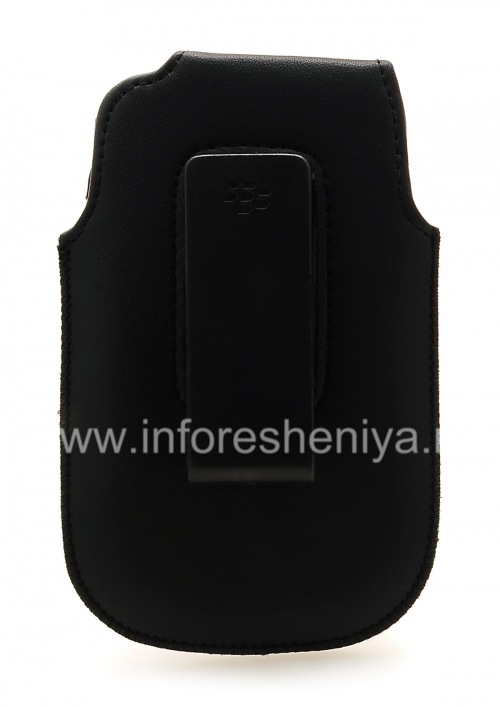 Photogallery for Funda de piel con clip para BlackBerry 9900/9930/9720, Negro, textura fina product