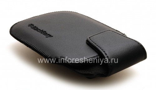 Photogallery for Funda de piel con clip para BlackBerry 9900/9930/9720, Negro, textura fina product