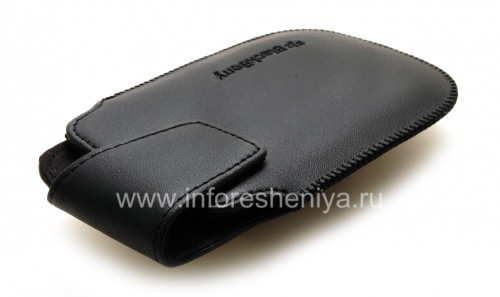 Photogallery for Funda de piel con clip para BlackBerry 9900/9930/9720, Negro, textura fina product