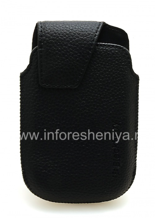 Photogallery for Funda de piel con clip para BlackBerry 9900/9930/9720, Negro, textura grande product