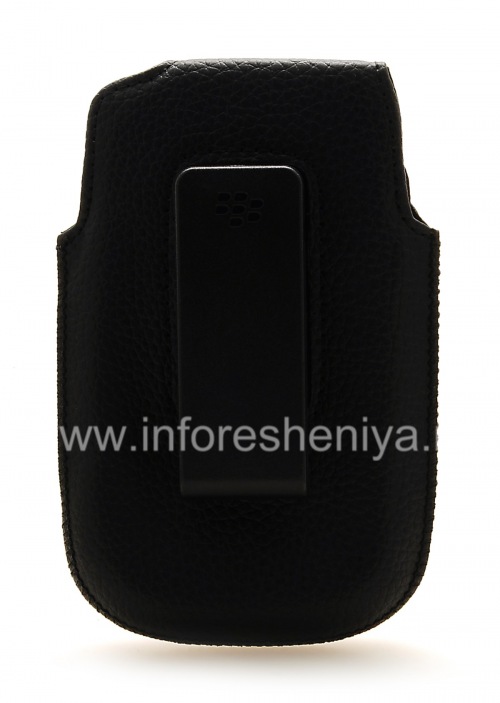 Photogallery for Funda de piel con clip para BlackBerry 9900/9930/9720, Negro, textura grande product