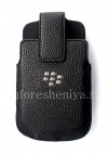 Photo 1 — Leather case with clip for BlackBerry 9900/9930/9720, Black c large texture