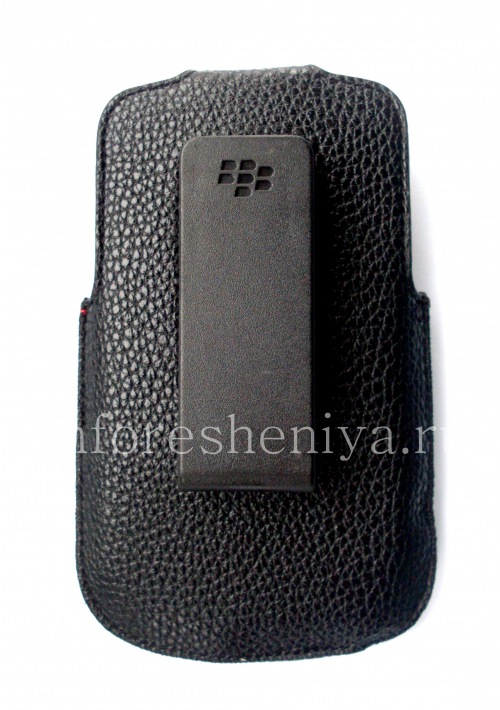 Photogallery for 皮套夹的BlackBerry 9900 /九千七百二十零分之九千九百三十, 黑色大纹理 product