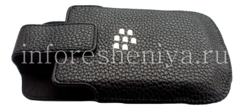 Photogallery for 皮套夹的BlackBerry 9900 /九千七百二十零分之九千九百三十, 黑色大纹理 product