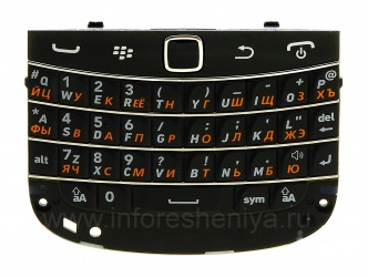 Ensemble clavier russe avec le conseil et le trackpad BlackBerry 9900/9930 Bold tactile, Noir