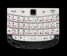 Putih perakitan Keyboard Rusia dengan papan dan trackpad BlackBerry 9900 / 9930 Bold Sentuh, putih