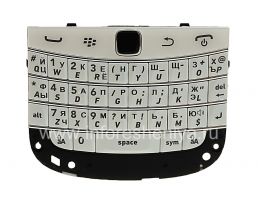 与董事会和触控板的BlackBerry 9900俄语键盘组件/ 9930 Bold触摸（雕刻）, 白