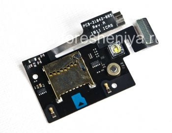 Memory card slot (Memory Card Slot) with a vibrator, and flash media microphone for BlackBerry 9900/9930 Bold