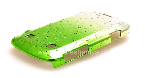 Photogallery for كيس من البلاستيك غطاء &quot;قطرات المطر&quot; لبلاك بيري 9900/9930 Bold تاتش, أخضر product