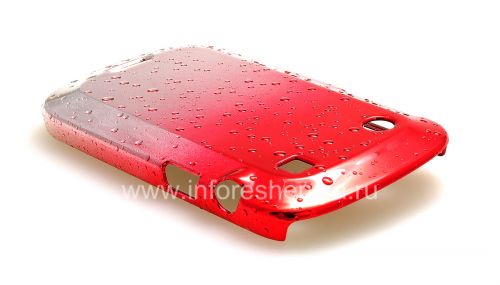 Photogallery for كيس من البلاستيك غطاء &quot;قطرات المطر&quot; لبلاك بيري 9900/9930 Bold تاتش, أحمر product
