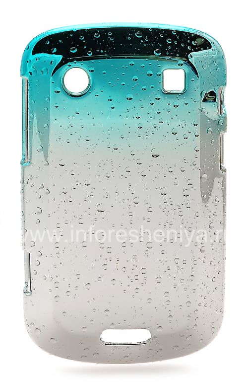 Photogallery for كيس من البلاستيك غطاء &quot;قطرات المطر&quot; لبلاك بيري 9900/9930 Bold تاتش, فيروز product