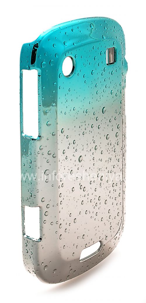 Photogallery for كيس من البلاستيك غطاء &quot;قطرات المطر&quot; لبلاك بيري 9900/9930 Bold تاتش, فيروز product