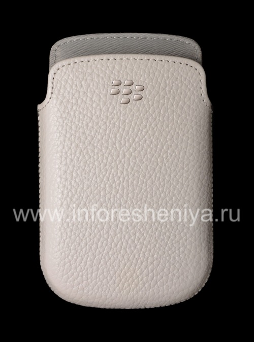 Photogallery for Cuir d&#39;origine Case-poche Pocket en cuir pour BlackBerry 9900/9930/9720, White (Blanc) product