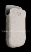 Photo 3 — Asli Leather Case-saku Kulit Pocket untuk BlackBerry 9900 / 9930/9720, Putih (white)