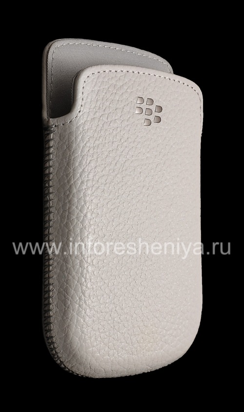 Photogallery for Cuir d&#39;origine Case-poche Pocket en cuir pour BlackBerry 9900/9930/9720, White (Blanc) product