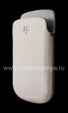 Photo 6 — Asli Leather Case-saku Kulit Pocket untuk BlackBerry 9900 / 9930/9720, Putih (white)