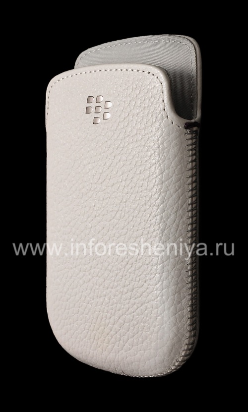 Photogallery for Cuir d&#39;origine Case-poche Pocket en cuir pour BlackBerry 9900/9930/9720, White (Blanc) product