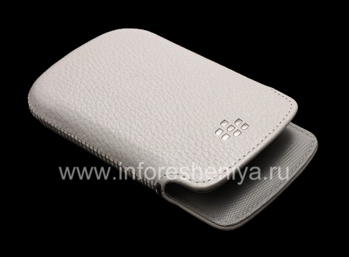 Photogallery for Cuir d&#39;origine Case-poche Pocket en cuir pour BlackBerry 9900/9930/9720, White (Blanc) product
