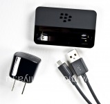 Original desktop charger "Glass" Carging Pod Bundle for BlackBerry 9900/9930 Bold Touch, The black