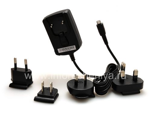 Photogallery for chargeur de bureau d&#39;origine &quot;Glass&quot; international Carging Pod Bundle avec des buses pour les différents pays pour le BlackBerry 9900/9930 Bold tactile, Noir (Black) product