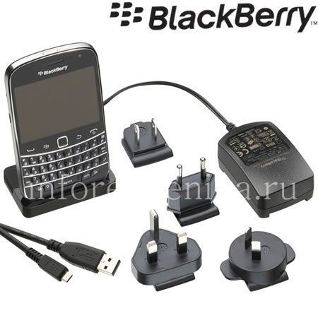 Photogallery for chargeur de bureau d&#39;origine &quot;Glass&quot; international Carging Pod Bundle avec des buses pour les différents pays pour le BlackBerry 9900/9930 Bold tactile, Noir (Black) product