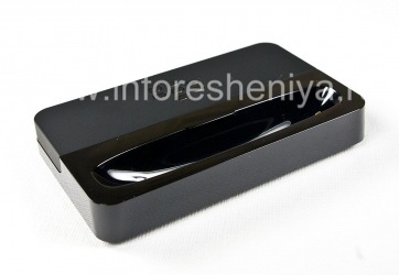 Original ideskithophu ishaja "Glass" Ukushaja Pod for BlackBerry 9900 / 9930 Bold Touch, black