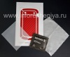 Photo 1 — Badan tekstur set pelindung layar dan tubuh BodyGuardz Armor untuk BlackBerry 9900 / 9930 Bold Sentuh, Red tekstur "Carbon Fiber"
