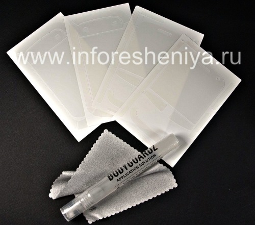 Photogallery for Unternehmens Reihe von transparenten Schutzfolien für den Bildschirm und Gehäuse BodyGuardz schützende Haut (2 Sätze) für Blackberry 9900/9930 Bold Berühren, transparent product