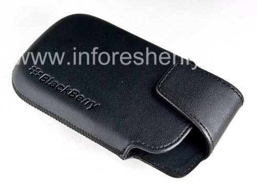 Photogallery for BlackBerry 9900 / 9930/9720 জন্য ক্লিপ ম্যাট চামড়া সুইভেল খাপ সঙ্গে মূল চামড়া কেস, কালো product