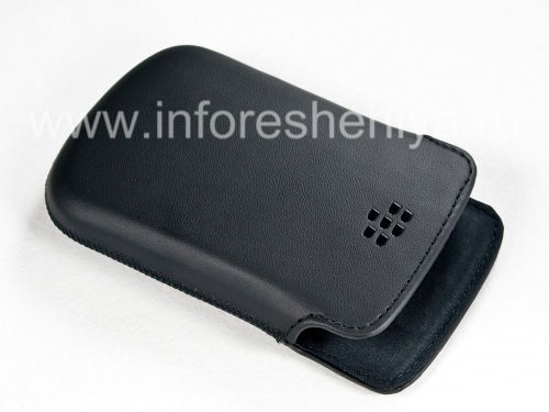Photogallery for The original leather case pocket-matte Leather Pocket for BlackBerry 9900/9930/9720, Black product