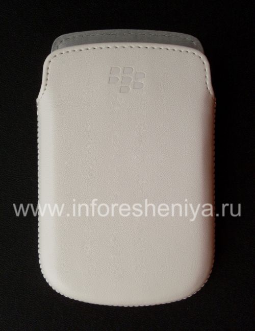 Photogallery for The original leather case pocket-matte Leather Pocket for BlackBerry 9900/9930/9720, White product