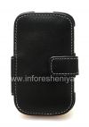 Photo 1 — Signature Leather Case handmade Monaco Flip / Book Type Leather Case for BlackBerry 9900/9930 Bold Touch, Black (Black), Horizontal opening (Book)