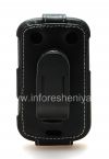 Photo 2 — Signature Leather Case handmade Monaco Flip / Book Type Leather Case for BlackBerry 9900/9930 Bold Touch, Black (Black), vertically opening (Flip)