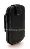 Photo 9 — Signature Leather Case handmade Monaco Flip / Book Type Leather Case for BlackBerry 9900/9930 Bold Touch, Black (Black), vertically opening (Flip)