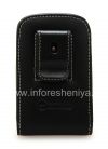 Photo 2 — clip main Case-poche en cuir signé Monaco Vertical / Horisontal Housse Type de cuir pour BlackBerry 9900/9930 Bold tactile, Noir (Black), Portrait (Vertical)