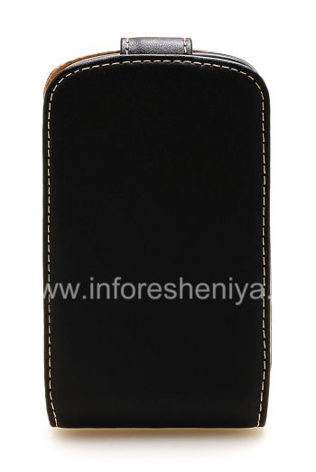 该专用皮套打开垂直临Tec的皮革黑案例BlackBerry 9900 / 9930 Bold触摸
