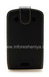 Photo 2 — 该专用皮套打开垂直临Tec的皮革黑案例BlackBerry 9900 / 9930 Bold触摸, 黑色/棕色