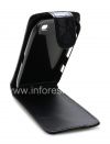Photo 5 — kasus penutup kulit dengan membuka vertikal untuk BlackBerry 9850 / 9860 Torch, Hitam "Buaya"