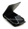 Photo 6 — kasus penutup kulit dengan membuka vertikal untuk BlackBerry 9850 / 9860 Torch, Hitam "Buaya"