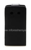 Photo 2 — kasus penutup kulit dengan membuka vertikal untuk BlackBerry 9850 / 9860 Torch, Hitam dengan tekstur halus