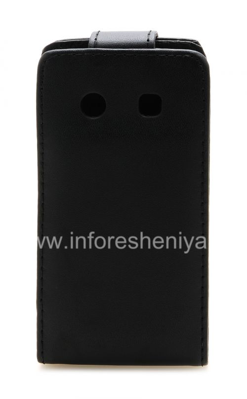 Photogallery for Housse en cuir avec couvercle à ouverture verticale pour BlackBerry 9850/9860 Torch, Noir avec texture fine product