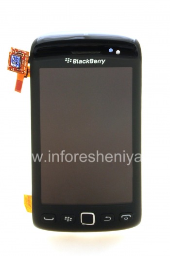 The original LCD screen assembly with touch-screen and front panel for BlackBerry 9850/9860 Torch